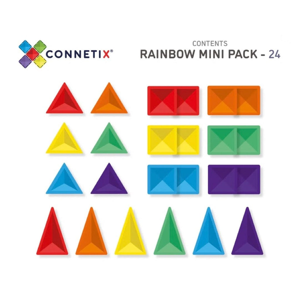 Connetix 3 Plus 24 Piece Rainbow Mini Pack