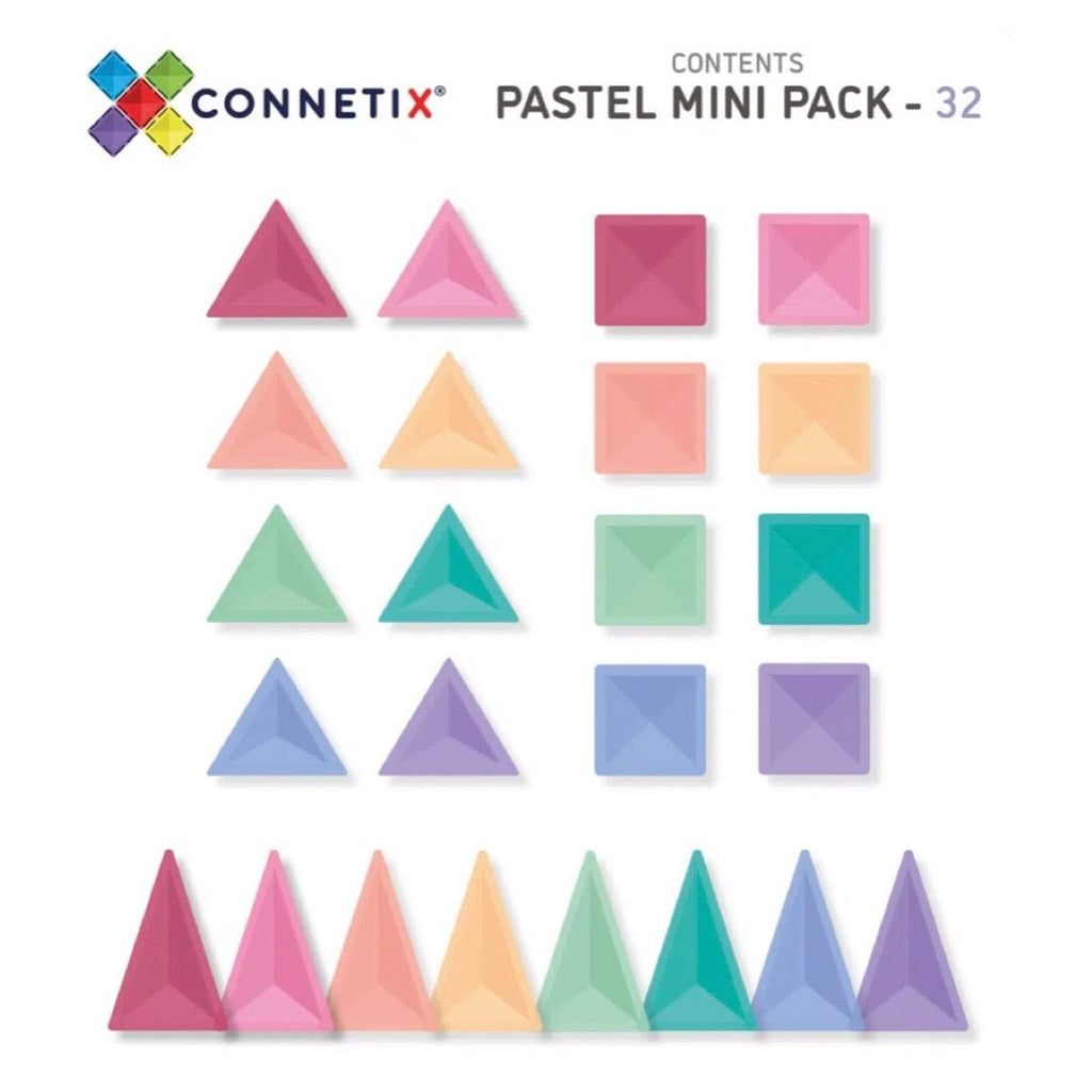 Connetix 3 Plus 32 Piece Pastel Mini Pack