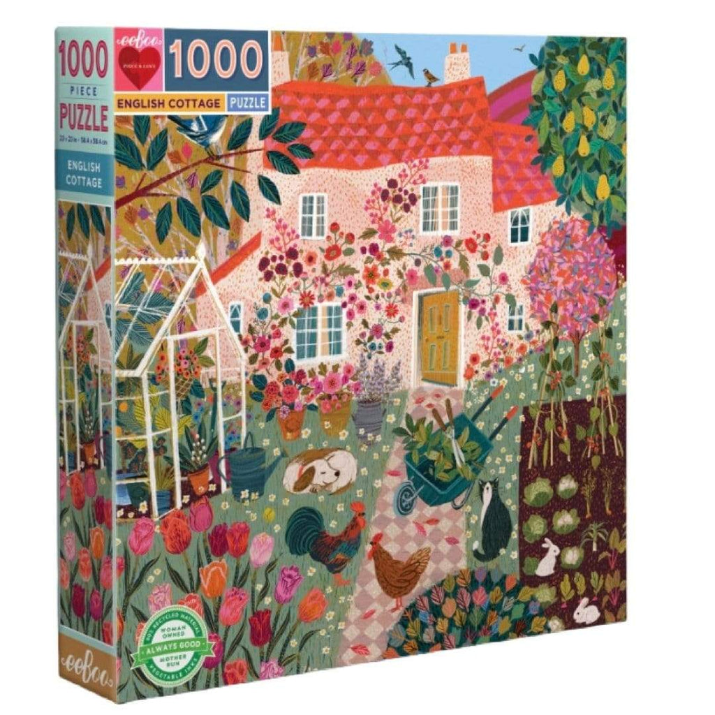 eeBoo 10 Plus 1000 Pc Puzzle - English Cottage