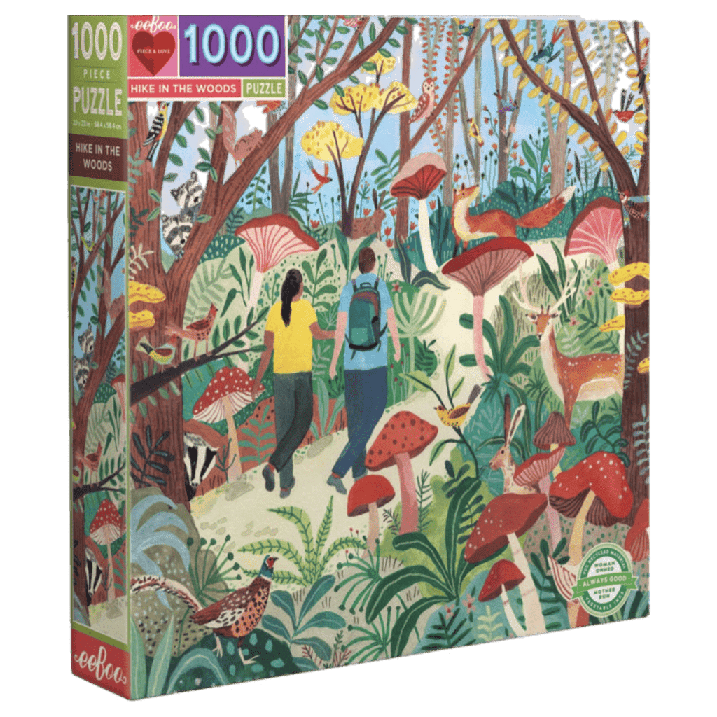 eeBoo 12 Plus 1000 Pc Puzzle - Hike in the Woods