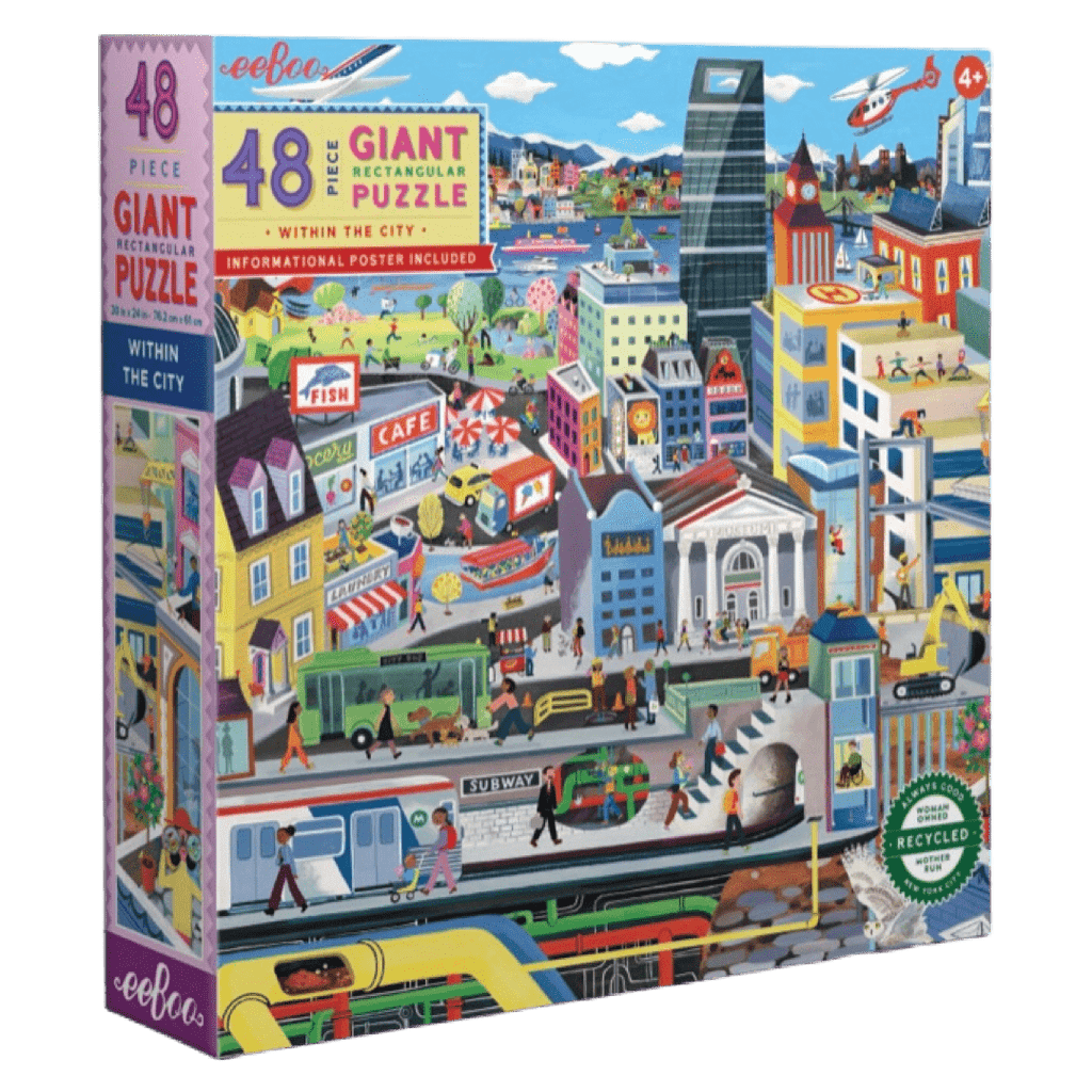 eeBoo 4 Plus 48 Pc Giant Puzzle - Within The City