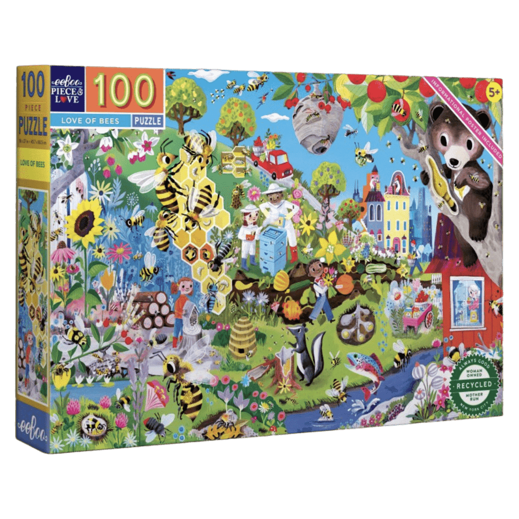 eeBoo 5 Plus 100 Pc Puzzle - Love of Bees