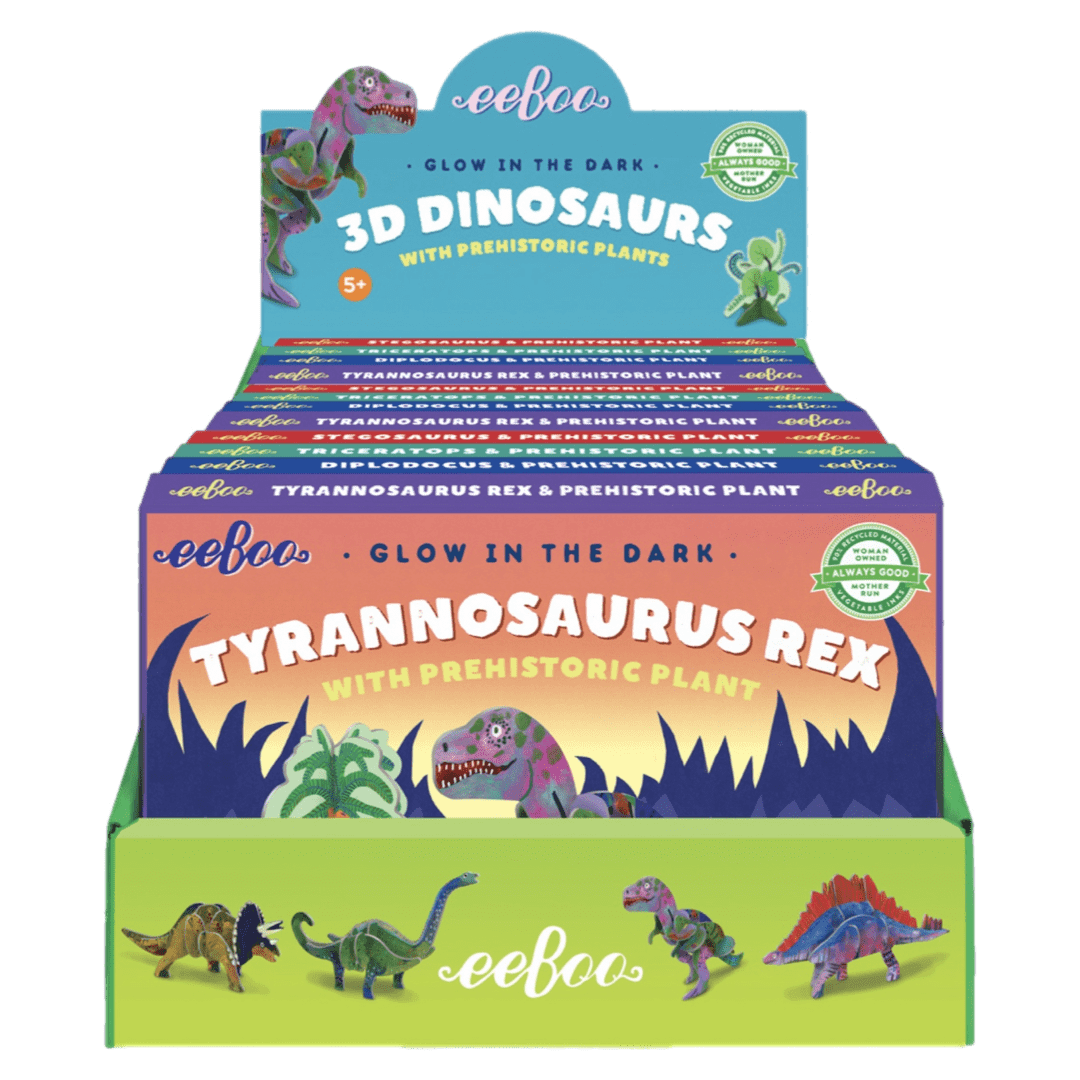 eeBoo 5 Plus 3D Glow in the Dark Dinosaurs