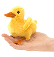 Folkmanis 3 Plus Finger Puppet - Bird - Duckling