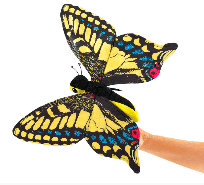 Folkmanis 3 Plus Finger Puppet - Insect - Butterfly