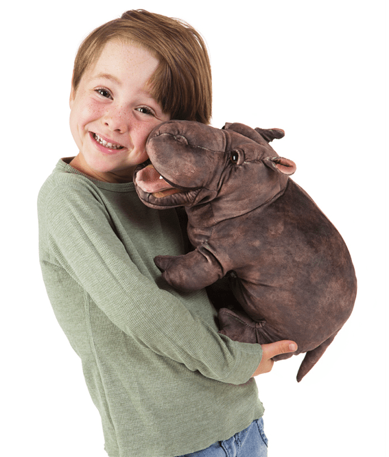 Folkmanis 3 Plus Hand Puppet - Animal - Baby Hippo