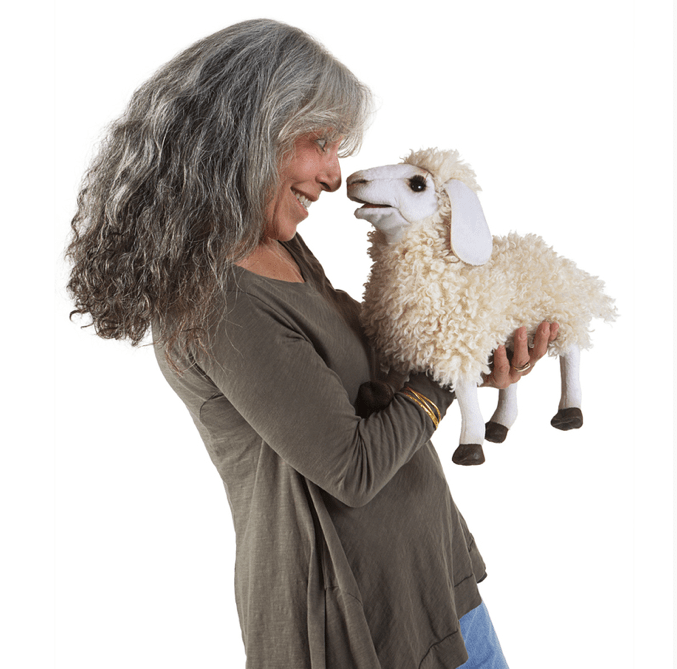 Folkmanis 3 Plus Hand Puppet - Animal - Woolly Sheep