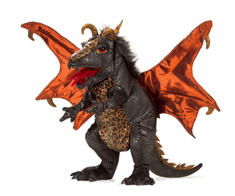 Hand Puppet - Black Dragon