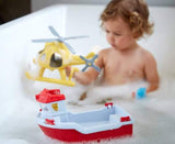 Green Toys 2 Plus Rescue Boat and Helicopter