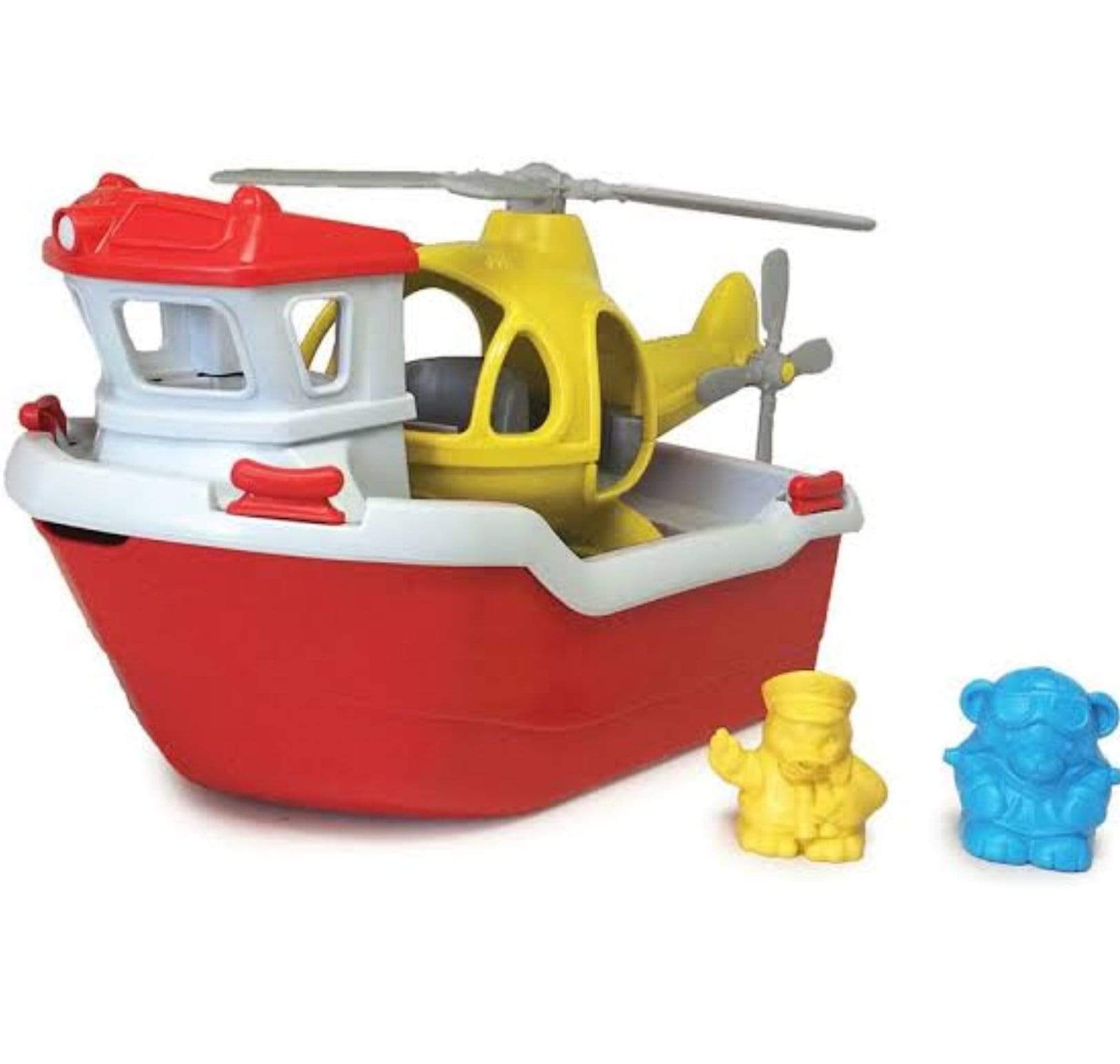 Green Toys 2 Plus Rescue Boat and Helicopter