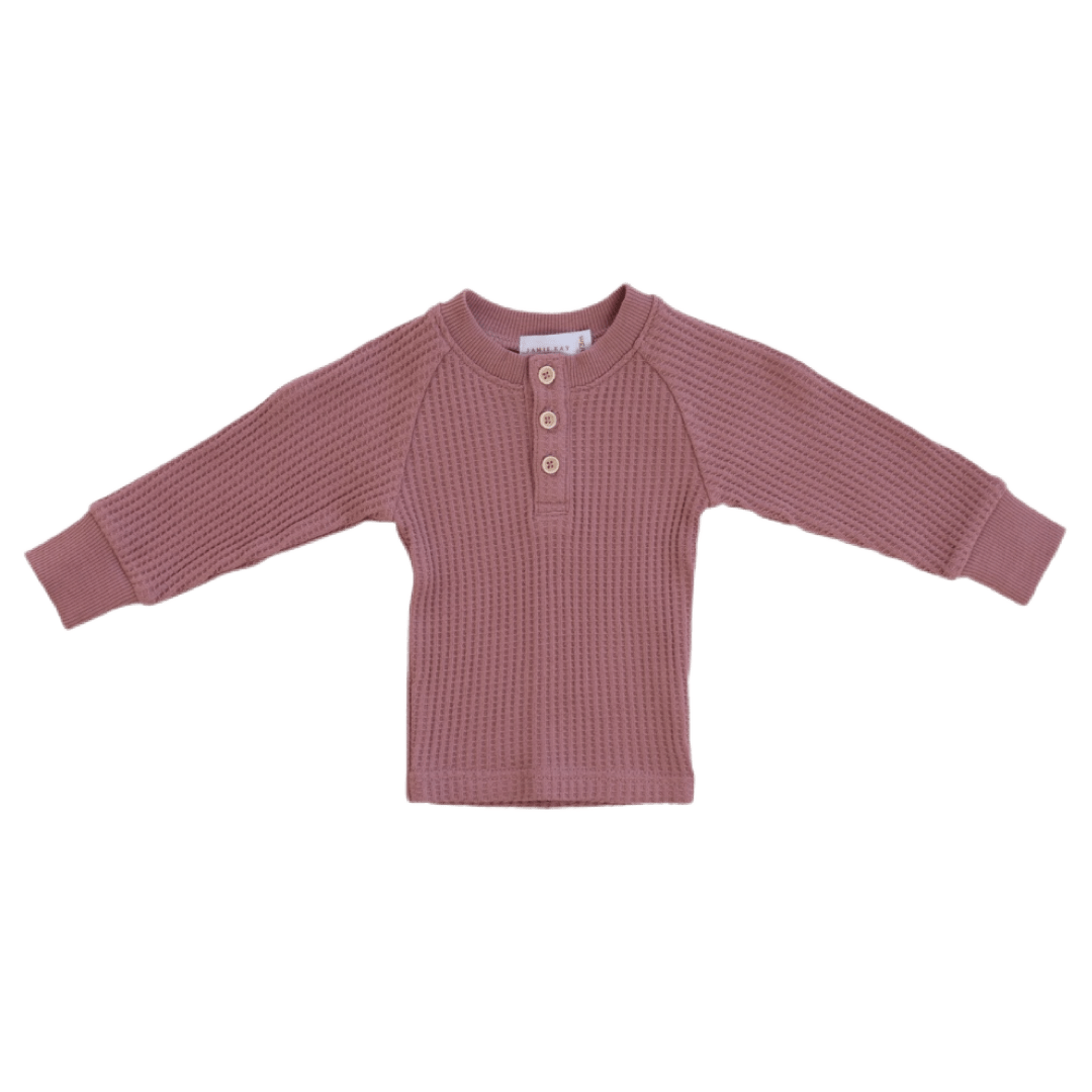 Jamie Kay 0-3 Months to 5 Years Waffle Mason Top - Rosette