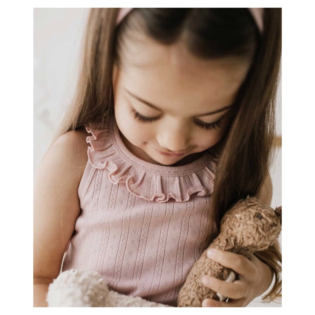 Jamie Kay 1 to 5 Pointelle Frill Singlet - Cupcake