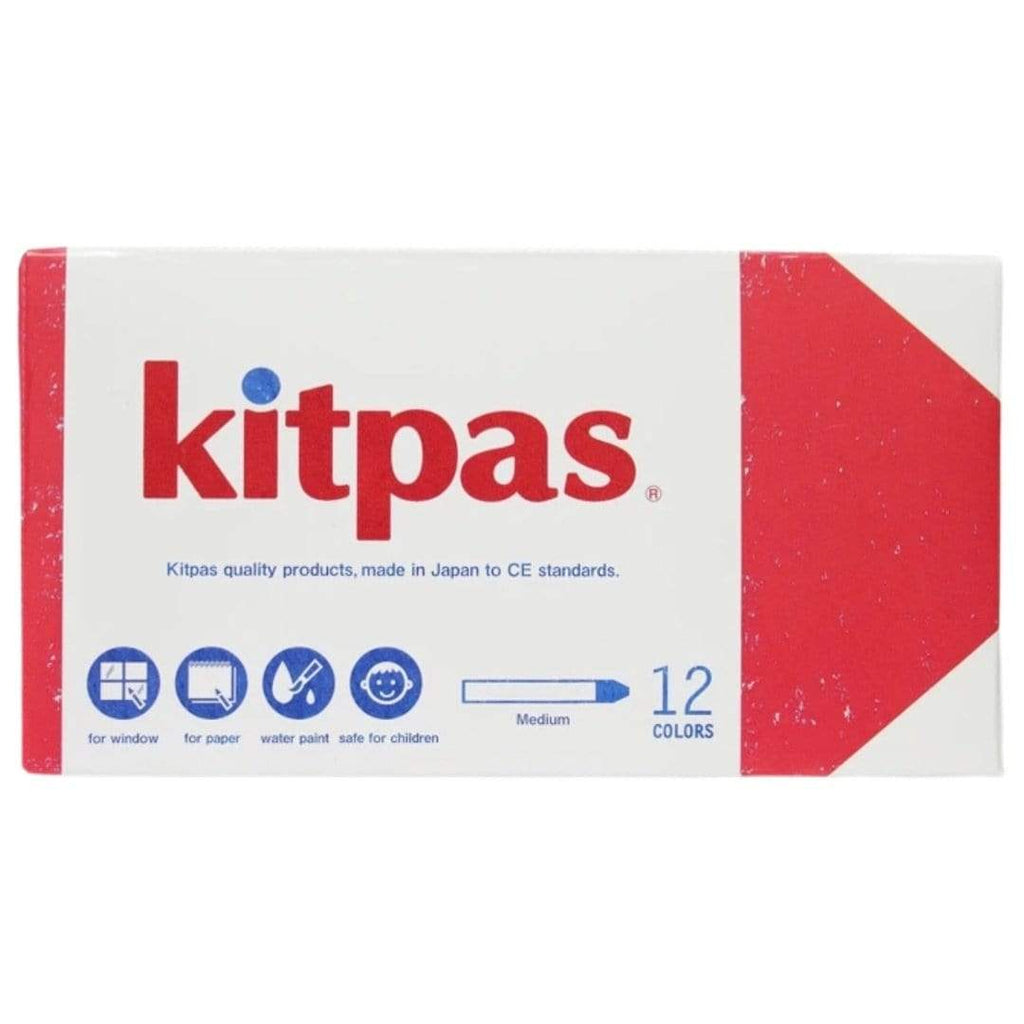 Kitpas 3 Plus Medium Stick Crayons 12 Colours