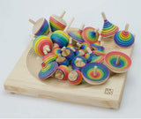 Mader 3 Plus Large Rallye Spinning Top Rainbow
