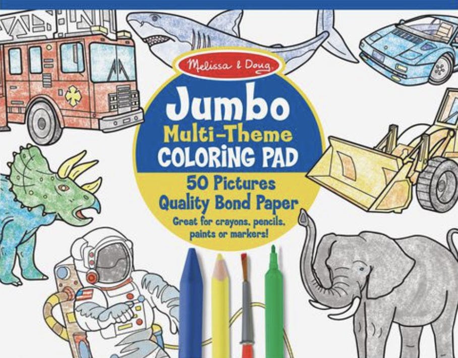 Melissa & Doug 3 Plus Jumbo Colouring Pad - Multi Theme Blue