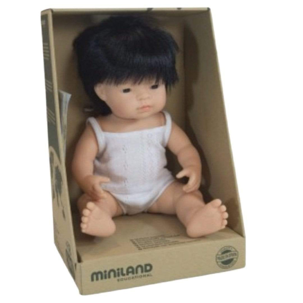 Miniland 18 Mths Plus Baby Doll 38cm - Asian Boy