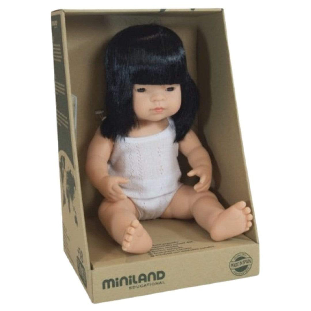 Miniland 18 Mths Plus Baby Doll 38cm - Asian Girl