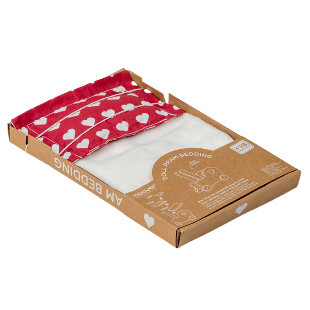 Moover 3 Plus Line Doll's Pram Bedding - Red