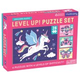 Mudpuppy 3 Plus Level Up Puzzle Set - Unicorn
