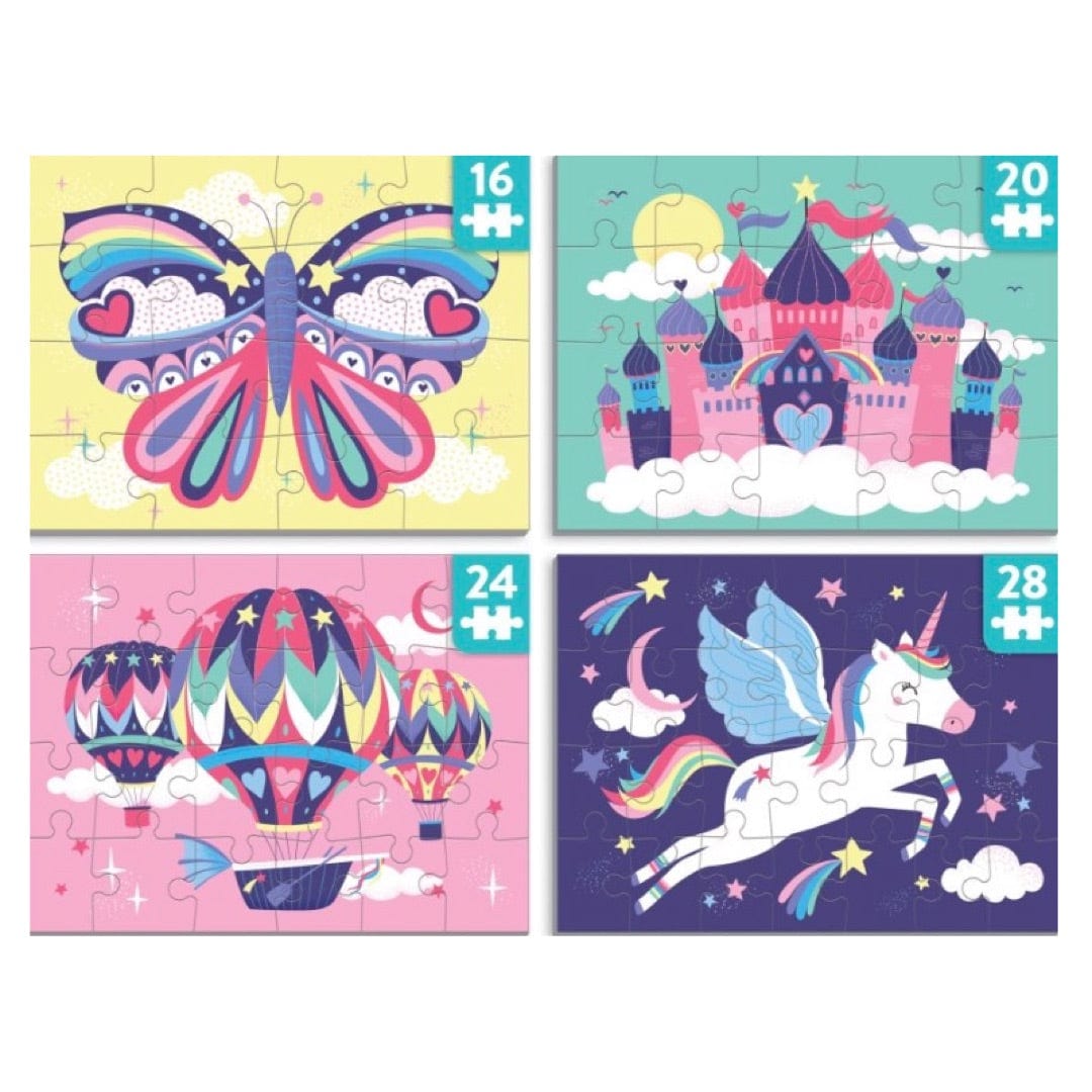 Mudpuppy 3 Plus Level Up Puzzle Set - Unicorn
