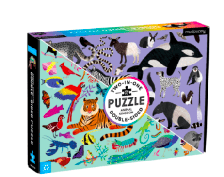 Mudpuppy 6 Plus 100 Pc Double-Sided Puzzle - Animal Kingdom