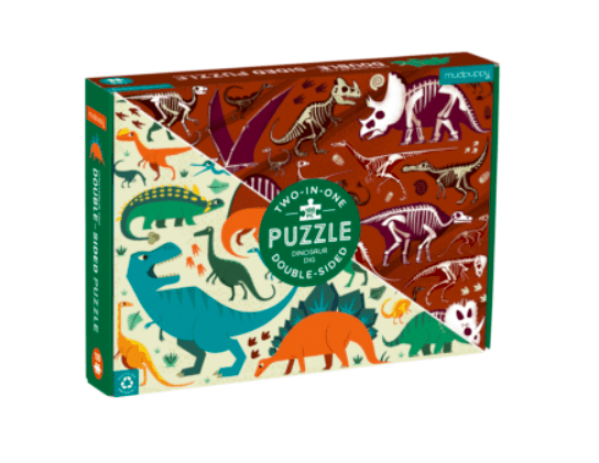 Mudpuppy 6 Plus 100pc Double-Sided Puzzle - Dinosaur Dig