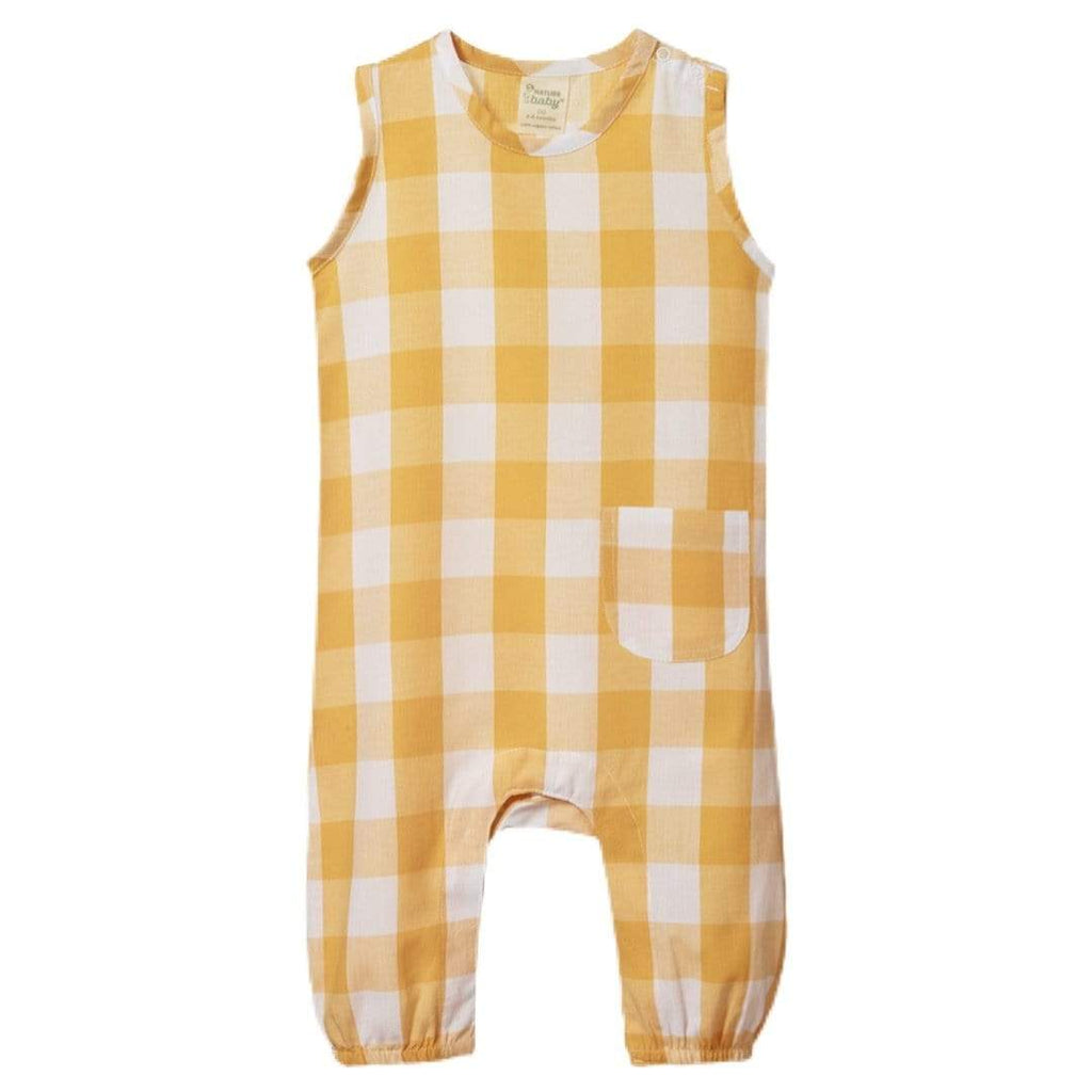 Nature Baby 0-3 Months to 1 Yr 0-3M Gingham Cedar Suit