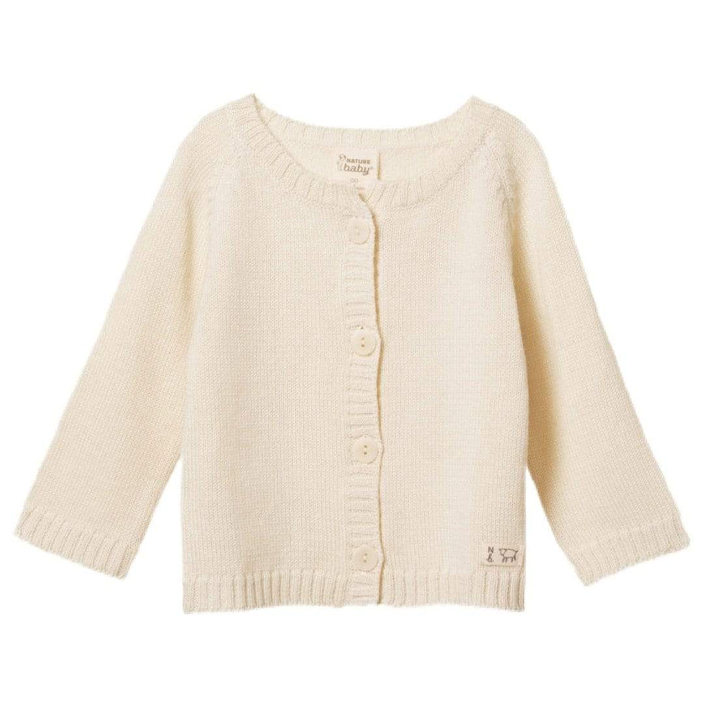Nature Baby 0-3 Months to 1 Yr 000 Merino Knit Cardigan - Natural