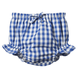 Nature Baby 0-3 Months to 1 Yr Gingham Petal Bloomers - Isle Blue Check