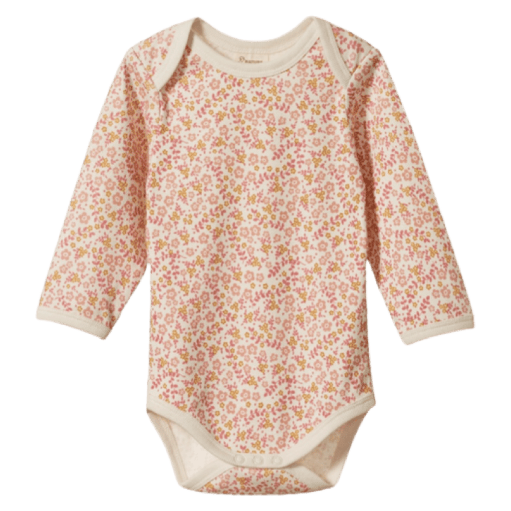 Nature Baby 0-3 Months to 1 Yr Long Sleeve Bodysuit - Daisy Belle