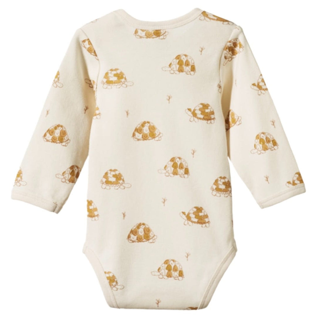Nature Baby 0-3 Months to 1 Yr Long Sleeve Bodysuit - Tortoise