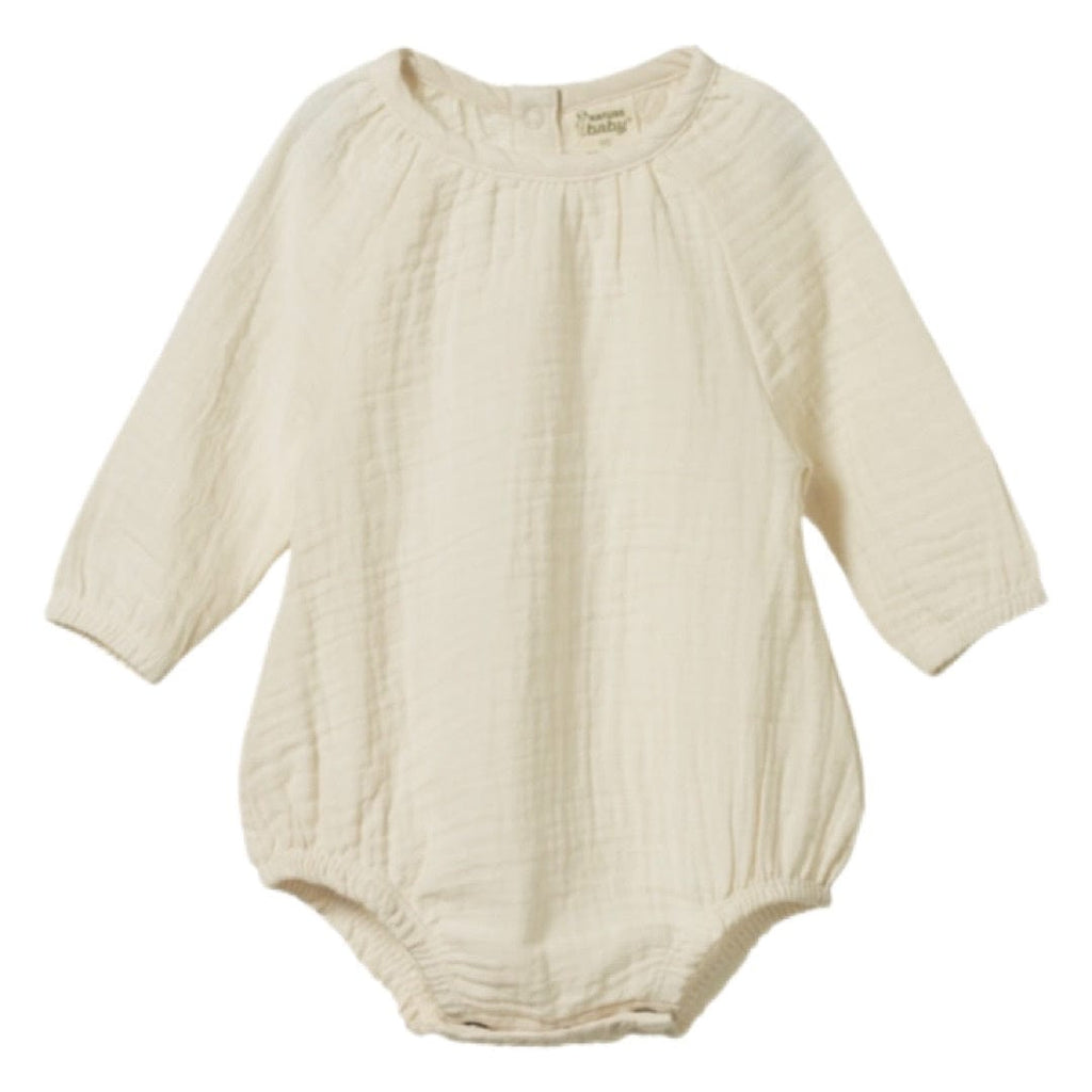Nature Baby 0-3 Months to 1 Yr Meadow Bodysuit - Natural Crinkle