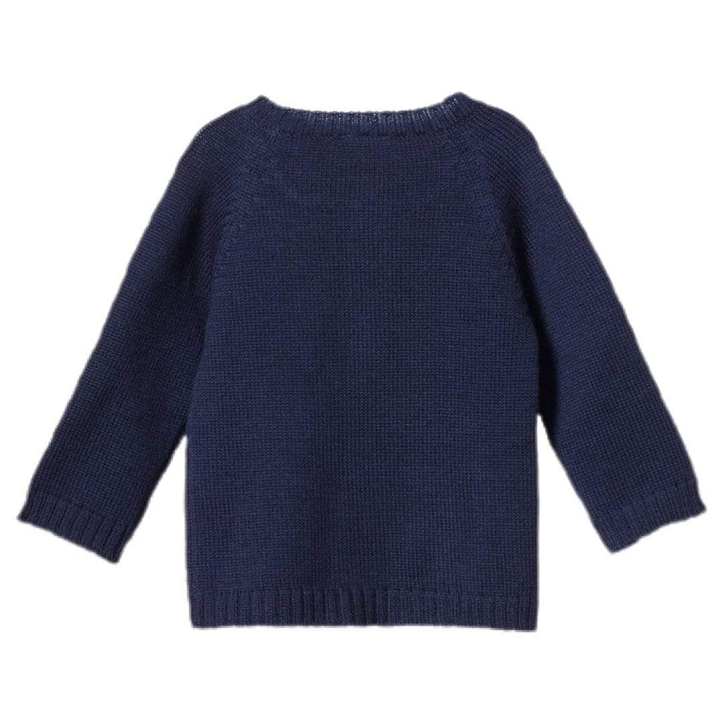 Nature Baby 0-3 Months to 1 Yr Merino Knit Cardigan - Navy