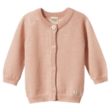 Nature Baby 0-3 Months to 1 Yr Merino Knit Cardigan - Rose Dust