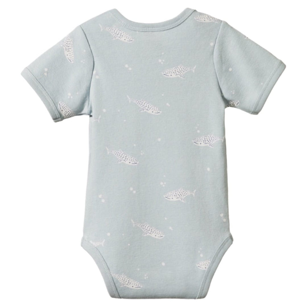 Nature Baby 0-3 Months to 1 Yr Short Sleeve Bodysuit - Spotted Whale Shark