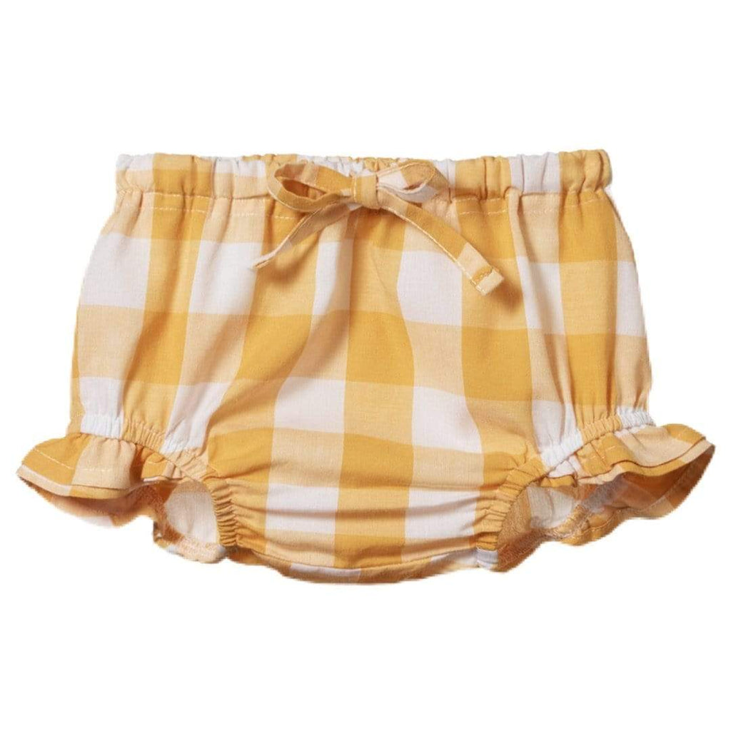 Nature Baby 0-3 Months to 2 Yrs 0-3M / Honey Check Gingham Petal Bloomers