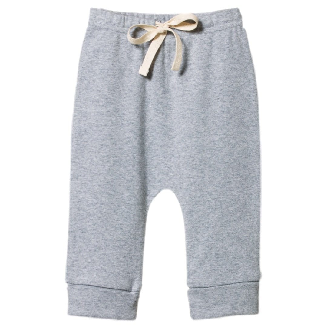 Nature Baby 0-3 Months to 2 Yrs Cotton Drawstring Pants - Grey Marle