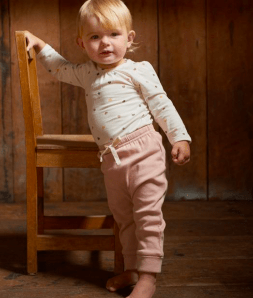 Nature Baby 0-3 Months to 2 Yrs Cotton Drawstring Pants - Tulip