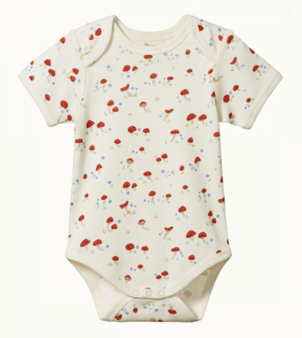 Nature Baby 0-3 Months to 2 Yrs Mushroom Valley / 0-3M Short Sleeved Bodysuit