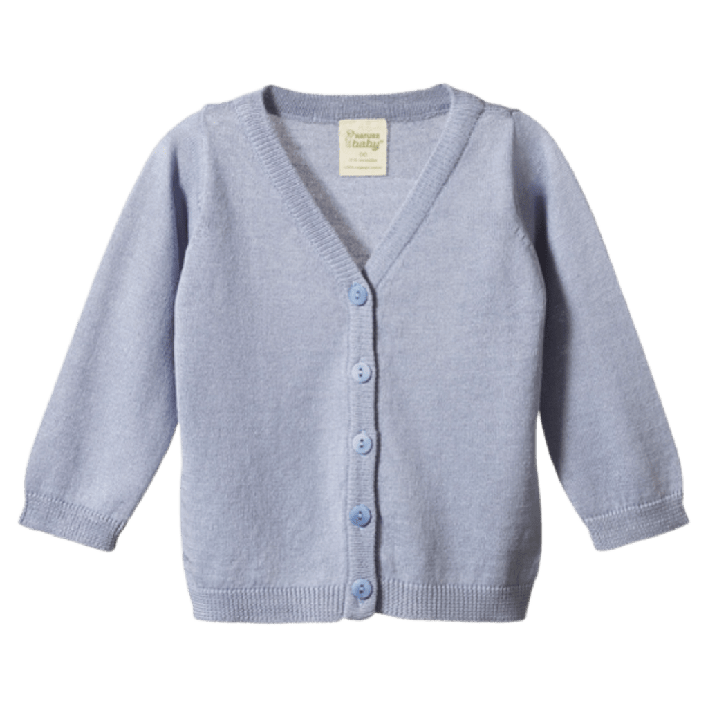 Nature Baby 0-3 Months to 4 Yrs Light Cotton Knit Cardigan - Dusky