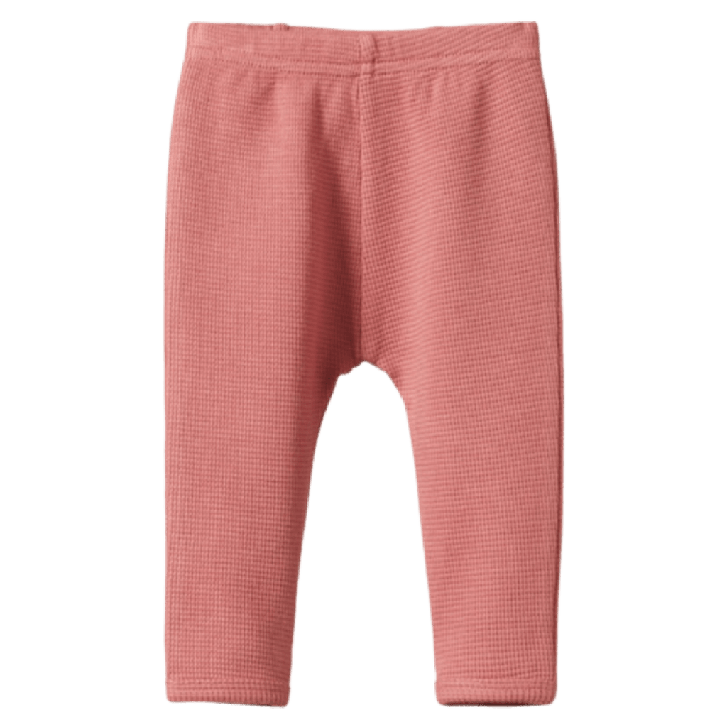 Nature Baby 0-3 Months to 5 Years Selby Waffle Pants - Rose Clay