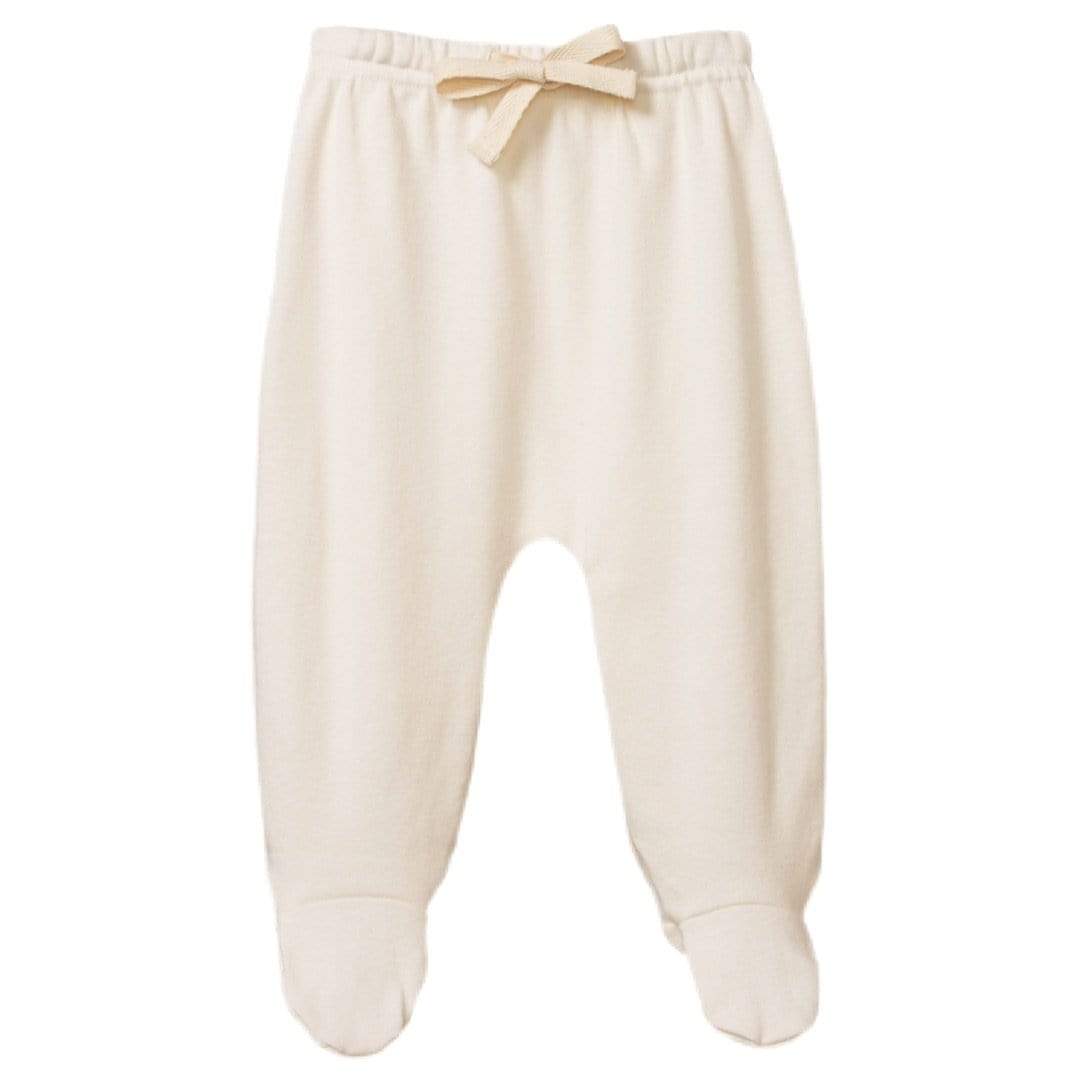 Nature Baby 0-3 Months to 6-12 Months 000 Cotton Footed Rompers - Natural