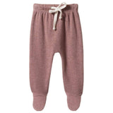 Nature Baby 0-3 Months to 6-12 Months 000 Sweatshirt Knit Footed Rompers - Ginger Snap Marl