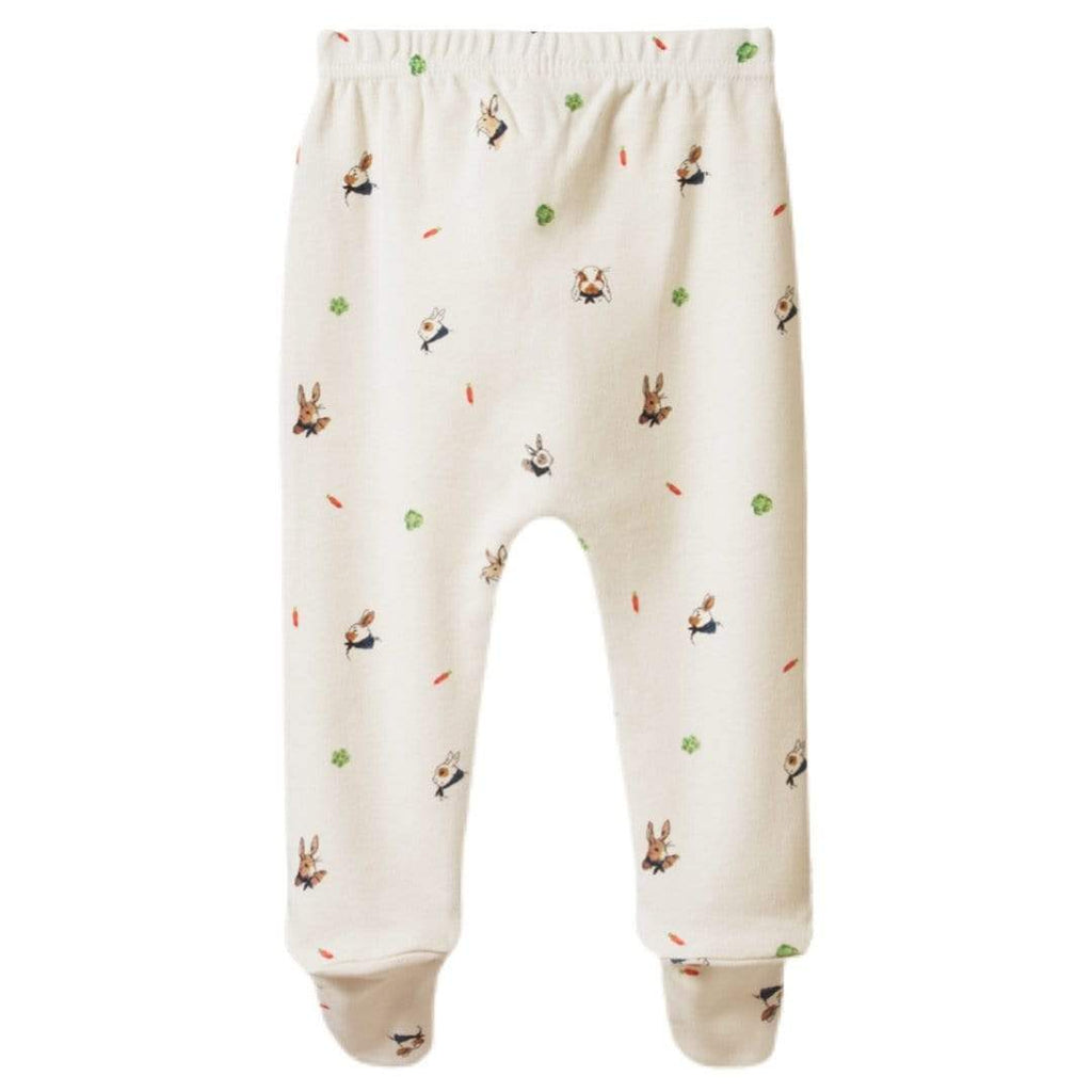 Nature Baby 0-3 Months to 6-12 Months Cotton Footed Rompers - Bunny Garden