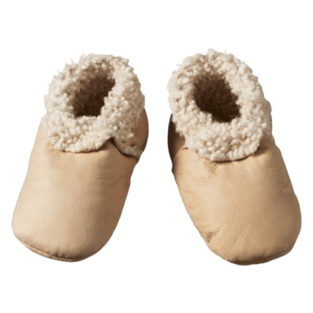 Nature Baby 0-3 Months to 6-12 Months Lambskin Booties - Cream