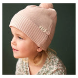 Nature Baby 0-6 Months to 3-4 Years Alpine Pom Pom Beanie - Rose Dust