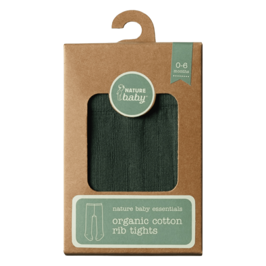 Nature Baby 0-6 Months to 3-4 Years Cotton Tights - Thyme