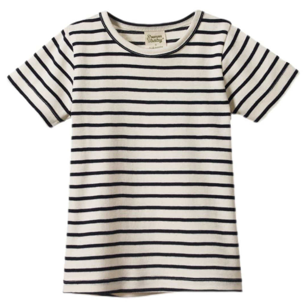 Nature Baby 0-6 Months to 4 Yrs 0 River Tee - Navy Sailor Stripe