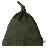Nature Baby 0-6m to 6-12m Merino Pointelle Knotted Beanie - Thyme