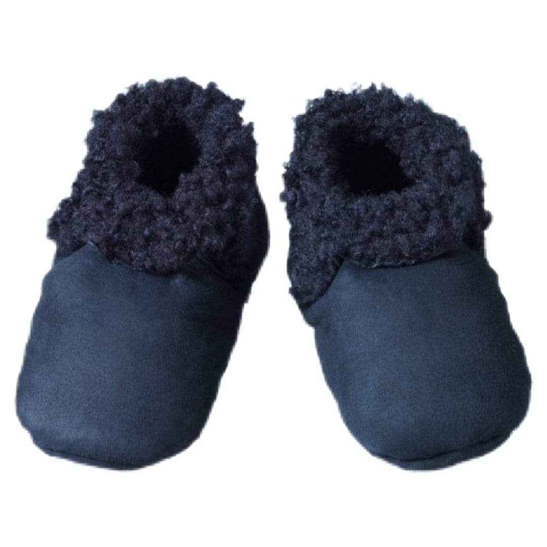 Nature Baby 000 to 2 000 Lambskin Booties - Navy